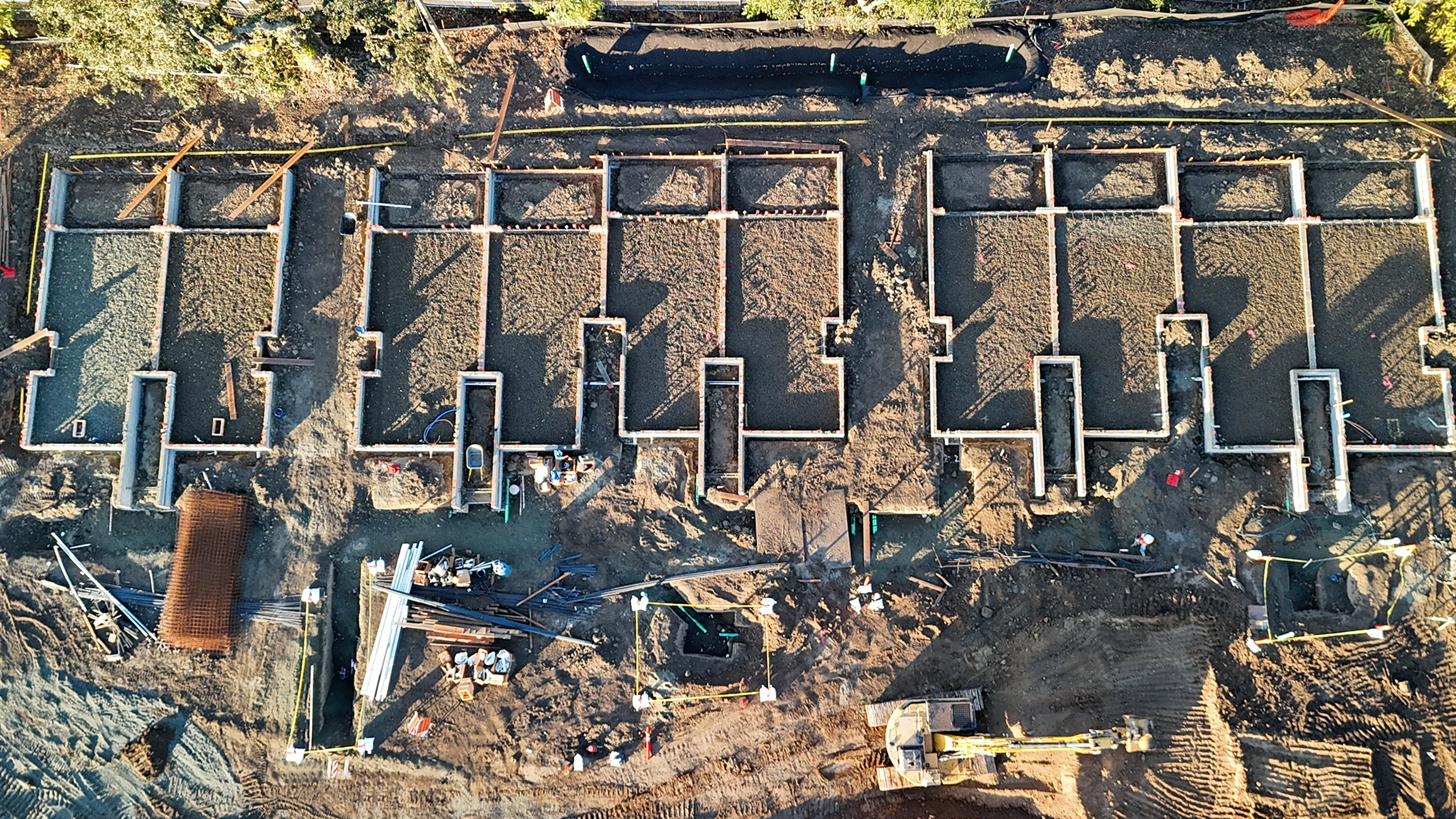 The Elene construction drone shot